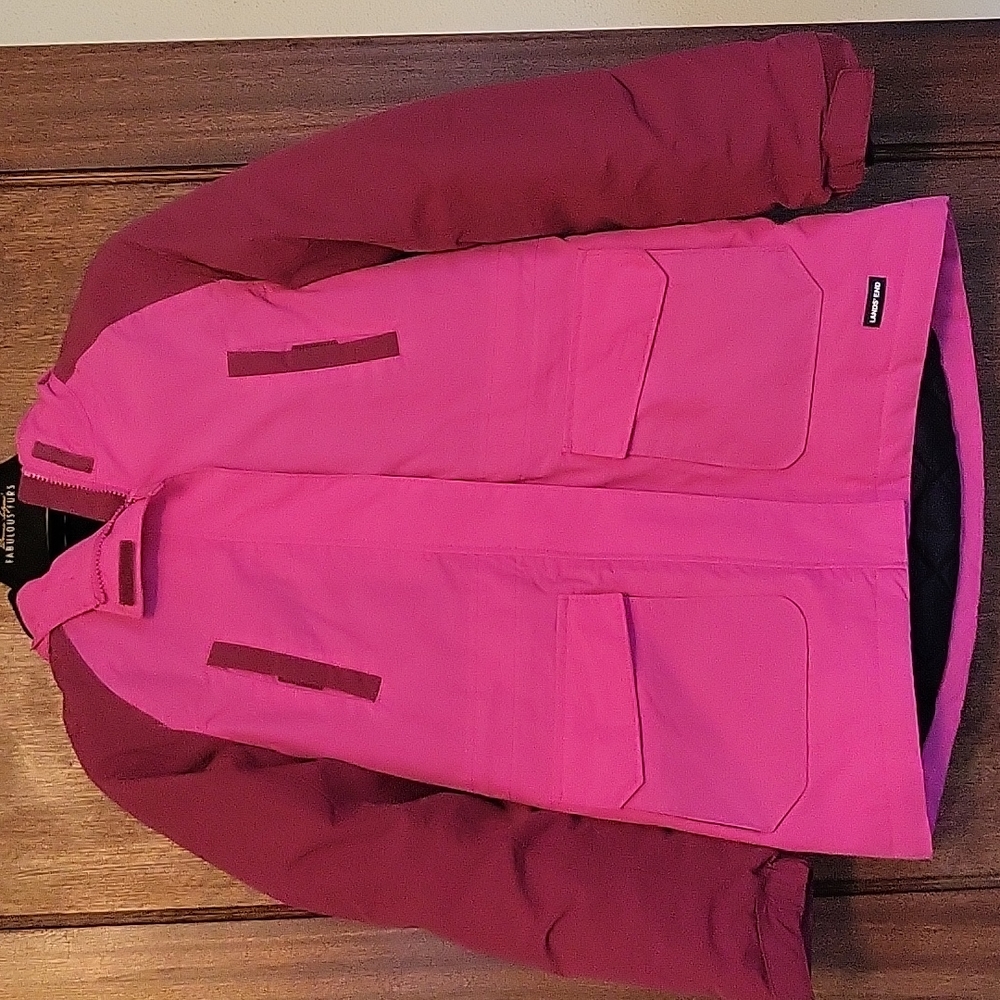 Lands' End Pink and Burgundy Kids Jacket